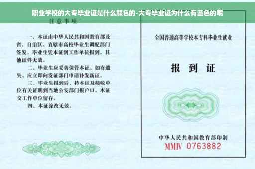 职业学校的大专毕业证是什么颜色的-大专毕业证为什么有蓝色的呢