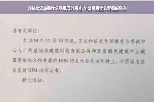 办就业证需要什么颜色底的照片,毕业证有什么好看的吗女