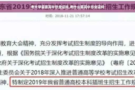 考大学需要高中毕业证吗,考什么要高中毕业证吗
