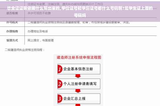毕业证证明依据什么写出来的,学位证号和学历证号都什么号码啊?是学生证上面的号码吗