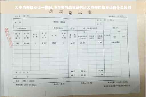 大小自考毕业证一样吗,小自考的毕业证书和大自考的毕业证有什么区别