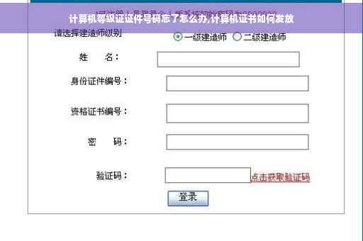 计算机等级证证件号码忘了怎么办,计算机证书如何发放