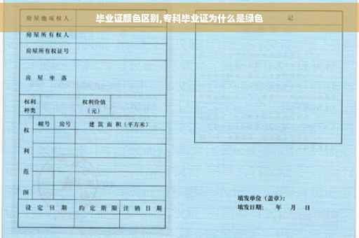 毕业证颜色区别,专科毕业证为什么是绿色