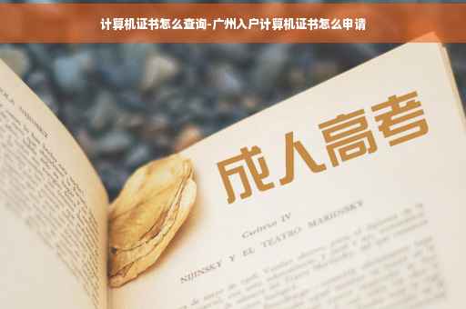 计算机证书怎么查询-广州入户计算机证书怎么申请