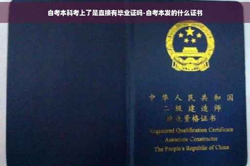自考本科考上了是直接有毕业证吗-自考本发的什么证书