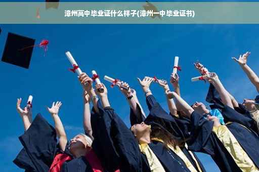 漳州高中毕业证什么样子(漳州一中毕业证书)