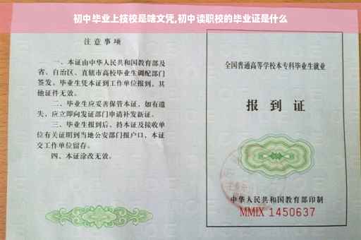 初中毕业上技校是啥文凭,初中读职校的毕业证是什么
