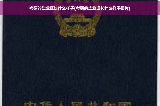 考研的毕业证长什么样子(考研的毕业证长什么样子图片)