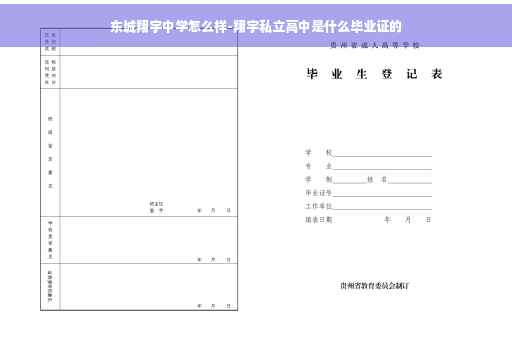 东城翔宇中学怎么样-翔宇私立高中是什么毕业证的