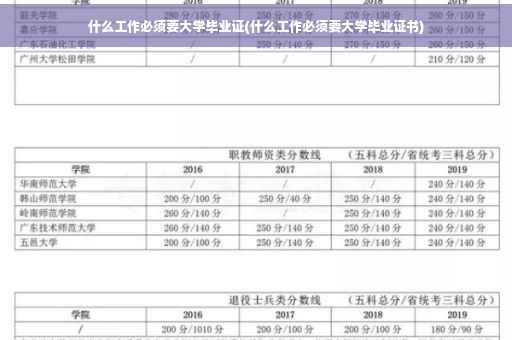 什么工作必须要大学毕业证(什么工作必须要大学毕业证书)
