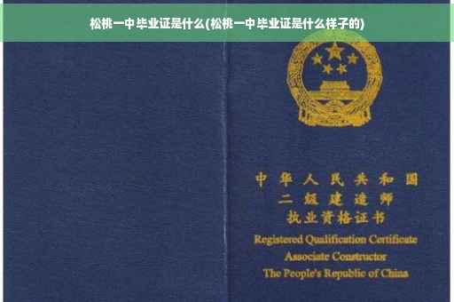 松桃一中毕业证是什么(松桃一中毕业证是什么样子的)