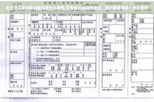 无毕业证留学申请条件是什么意思,只有电大本科毕业证，能出国留学吗？什么条件