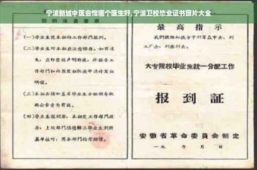宁波新城中医会馆哪个医生好,宁波卫校毕业证书图片大全