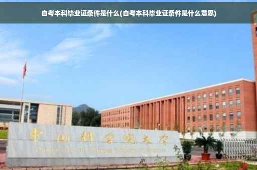 自考本科毕业证条件是什么(自考本科毕业证条件是什么意思)