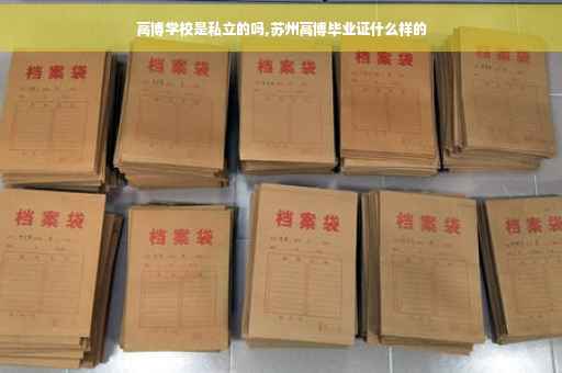 高博学校是私立的吗,苏州高博毕业证什么样的