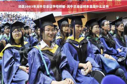 汤阴2003年高中毕业证学号样板-高中毕业证样本算是什么证书