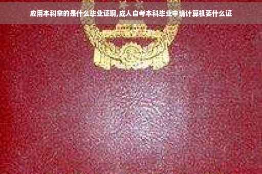 应用本科拿的是什么毕业证啊,成人自考本科毕业申请计算机要什么证