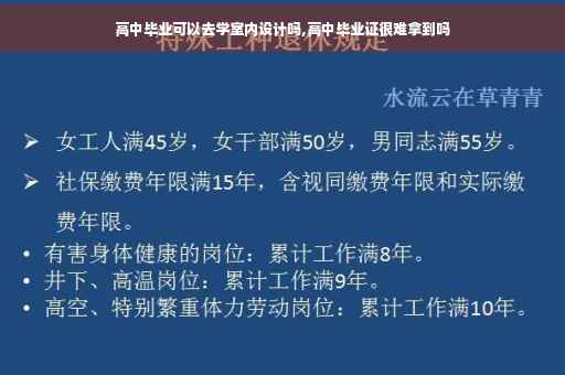 高中毕业可以去学室内设计吗,高中毕业证很难拿到吗