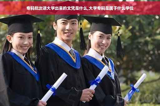 专科批次进大学出来的文凭是什么,大学专科是属于什么学位