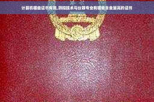 计算机哪些证书有用,测控技术与仪器专业有哪些含金量高的证书