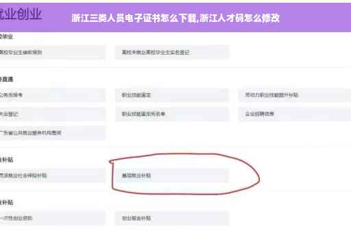 浙江三类人员电子证书怎么下载,浙江人才码怎么修改