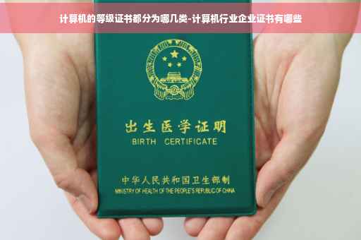 计算机的等级证书都分为哪几类-计算机行业企业证书有哪些
