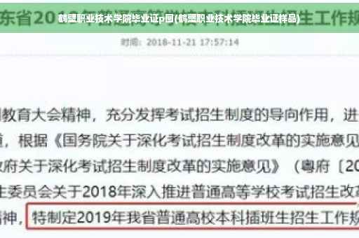 鹤壁职业技术学院毕业证p图(鹤壁职业技术学院毕业证样品)