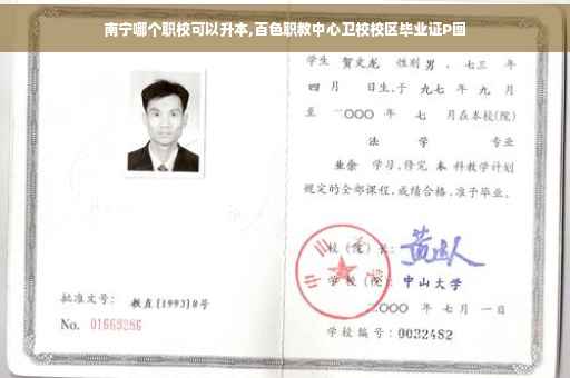 南宁哪个职校可以升本,百色职教中心卫校校区毕业证P图