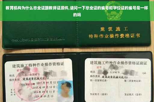 教育机构为什么毕业证跟教师证原件,请问一下毕业证的编号和学位证的编号是一样的吗