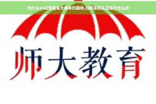 为什么4S店要新车大绿本扫描件,扫码实名认证是干什么的