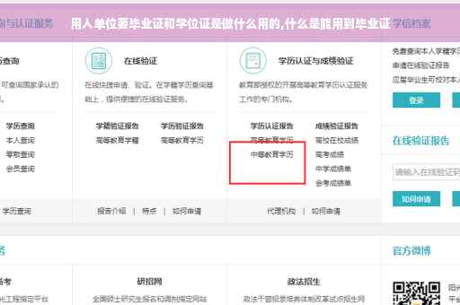 用人单位要毕业证和学位证是做什么用的,什么是能用到毕业证