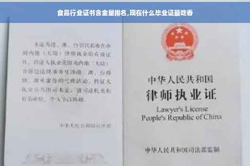 食品行业证书含金量排名,现在什么毕业证最吃香