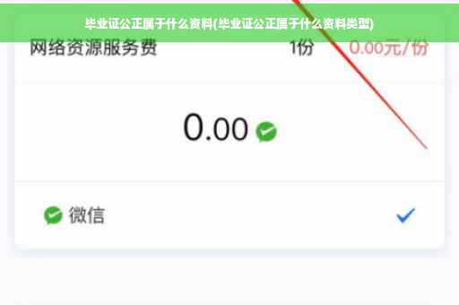 毕业证公正属于什么资料(毕业证公正属于什么资料类型)