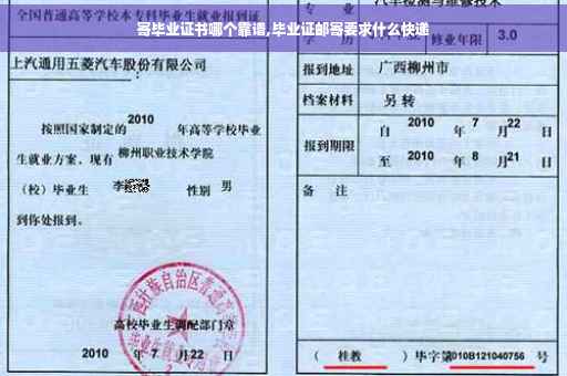 寄毕业证书哪个靠谱,毕业证邮寄要求什么快递