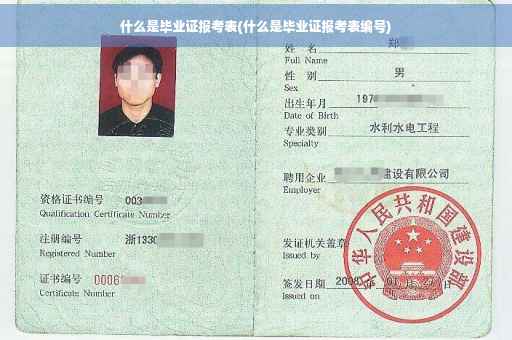 什么是毕业证报考表(什么是毕业证报考表编号)