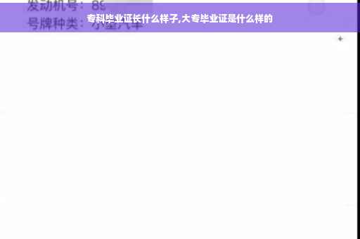 专科毕业证长什么样子,大专毕业证是什么样的