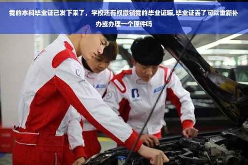 我的本科毕业证己发下来了，学校还有权撤销我的毕业证嘛,毕业证丢了可以重新补办或办理一个原件吗