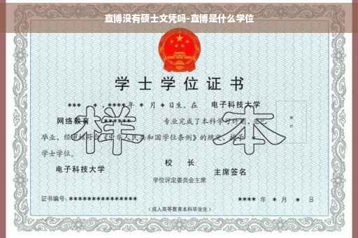 直博没有硕士文凭吗-直博是什么学位