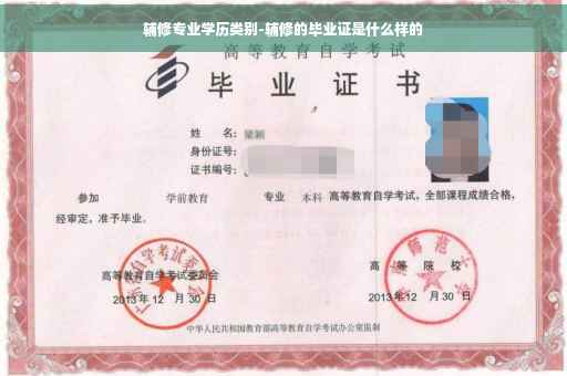辅修专业学历类别-辅修的毕业证是什么样的