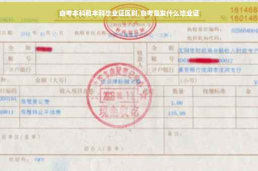 自考本科和本科毕业证区别,自考是发什么毕业证