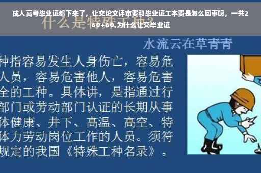 成人高考毕业证都下来了，让交论文评审费和毕业证工本费是怎么回事呀，一共260+60,为什么让交毕业证