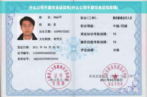 什么公司不查毕业证信息(什么公司不查毕业证信息呢)