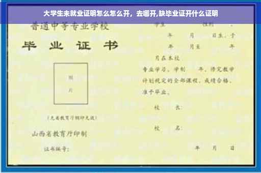大学生未就业证明怎么怎么开，去哪开,缺毕业证开什么证明