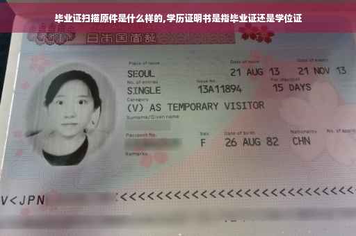 毕业证扫描原件是什么样的,学历证明书是指毕业证还是学位证