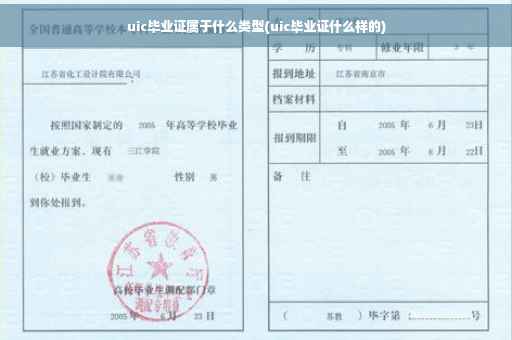 uic毕业证属于什么类型(uic毕业证什么样的)