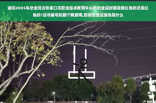 请问2005年毕业河北张家口市职业技术教育中心的毕业证封面是紫红色的还是红色的?证书编号在那个网查呢,职校毕业证蓝色是什么