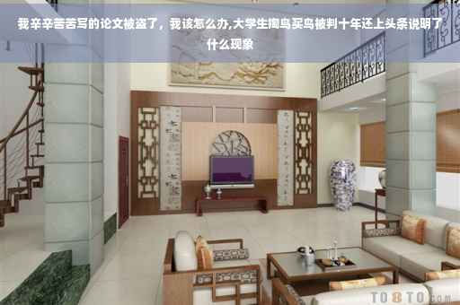 我辛辛苦苦写的论文被盗了，我该怎么办,大学生掏鸟买鸟被判十年还上头条说明了什么现象