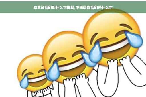 毕业证钢印叫什么字体啊,中级职称钢印是什么字