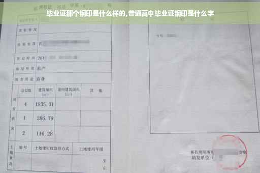 毕业证那个钢印是什么样的,普通高中毕业证钢印是什么字