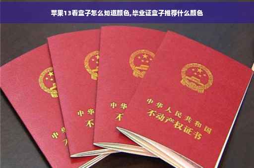 苹果13看盒子怎么知道颜色,毕业证盒子推荐什么颜色